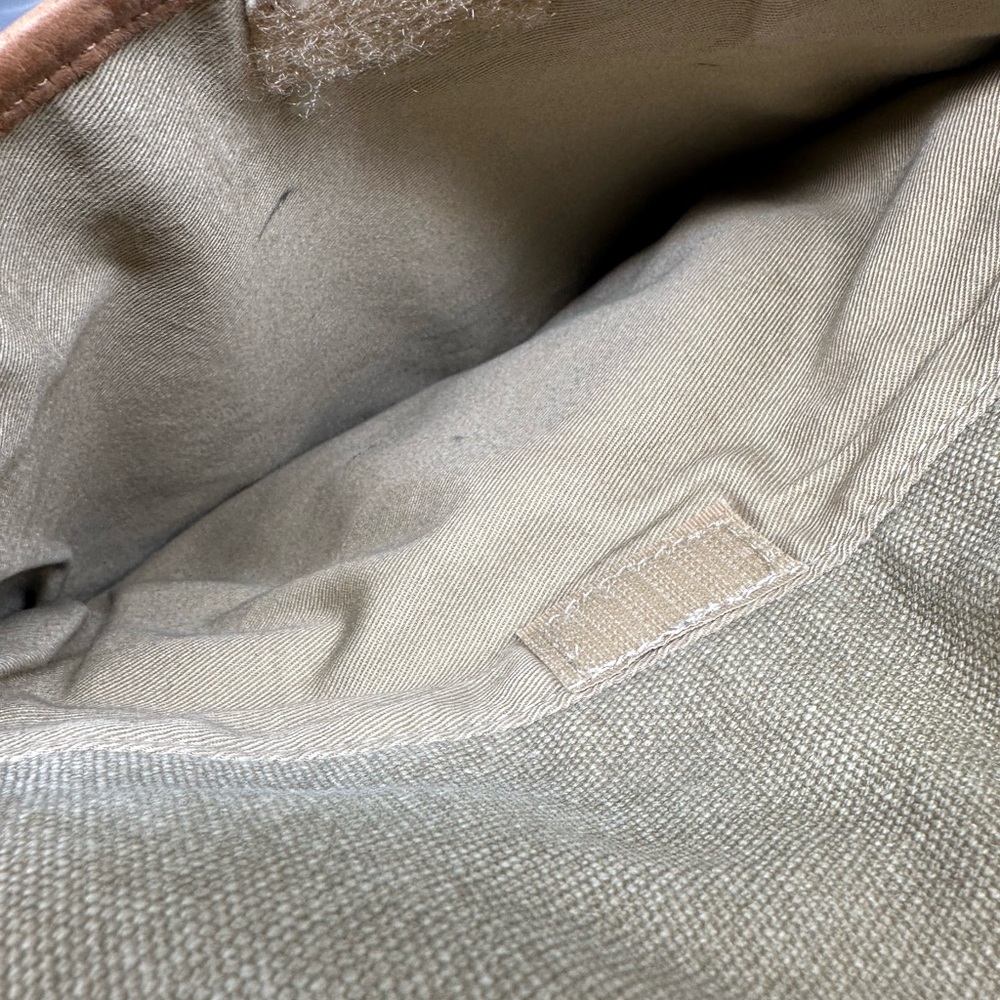 LL BEAN Vintage 90’s Canvas Leather Trim Crossbody Bag - Picture 9 of 14